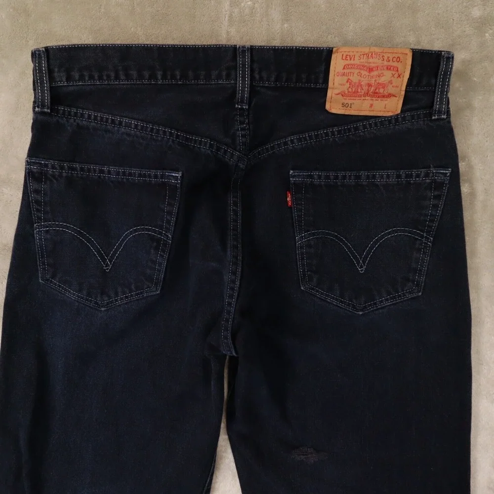 Vintage Levis 501‎ XX Men's Y2K 2003 Dark Blue Denim Jeans size 36x32 act 34x32